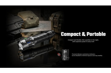 Image of Nitecore P27iX 5000 Lumen 21700 Li-Ion Rechargeable LED Customizable Tactical Flashlight w/ Multi-Beam Modes