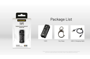 Image of Nitecore TUP2 MCT Rechargeable Keychain EDC Lithium Ion 1200 Lumens LED Flashlight, Black, 6952506409501