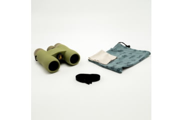 Image of Nocs Provisions Field Issue 10x32mm Roof Prism Waterproof Binoculars, Rugged, Ponderosa Green, NOC-FLX-GN1