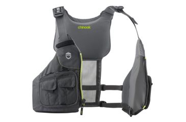 Image of NRS Chinook Fishing PFD - Life Jacket - Mens, Charcoal, Extra Small/Medium, 40009.04.101