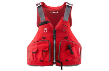 Image of NRS Chinook Fishing PFD - Life Jacket - Mens, Red, Extra Small/Medium, 40009.04.102