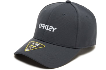 Image of Oakley 6 Panel Stretch Metallic Hat - Mens, Uniform Grey, Small/Medium, 912209-25N-S/M