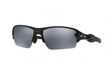 Image of Oakley A FLAK 2.0 OO9271 Sunglasses 927107-61 - Polished Black Frame, Black Iridium Polarized Lenses