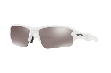 Image of Oakley A Flak 2.0 OO9271 Sunglasses 927124-61 - Polished White Frame, Prizm Black Polarized Lenses