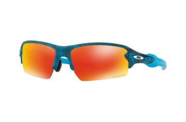 Image of Oakley A Flak 2.0 OO9271 Sunglasses 927129-61 - Aero Grid Sky Frame, Prizm Ruby Lenses