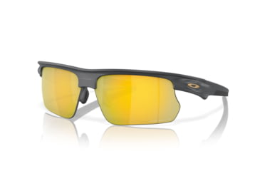 Image of Oakley BiSphaera Sunglasses, Matte Carbon, PRIZM 24K Polarized, PRIZM 24K Polarized, OO9400-1268