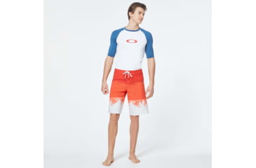 Image of Oakley Color Block Shade Boardshort 21 - Mens, High Risk Red, 28, FOA400110-43A-28