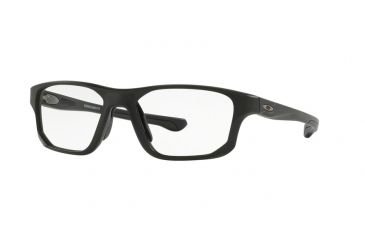 Image of Oakley CROSSLINK FIT OX8136M Eyeglass Frames 813601-53 - Satin Black Frame, Clear Lenses