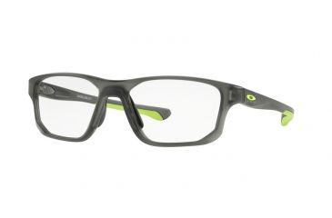 Image of Oakley CROSSLINK FIT OX8136M Eyeglass Frames 813602-55 - Satin Grey Smoke Frame, Clear Lenses