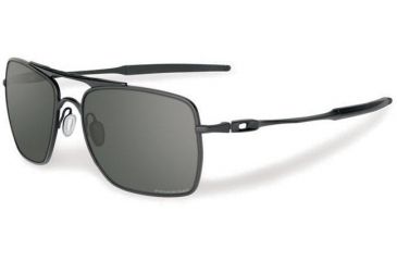 Image of Oakley Deviation Sunglasses, Matte Black Frame, Polarized Grey Lens OO4061-11