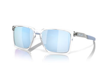 Image of Oakley Exchange Sun Sunglasses, Polished Clear, PRIZM Sapphire Polarized, PRIZM Sapphire Polarized, OO9483-0356