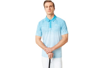 Image of Oakley Four Jack Gradient Polo - Mens, White, Extra Small, 434315-100-XS