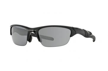 Image of Oakley HALF JACKET 2.0 ASIAN FIT OO9153 Sunglasses 915301-62 - Polished Black Frame, Black Iridium Lenses