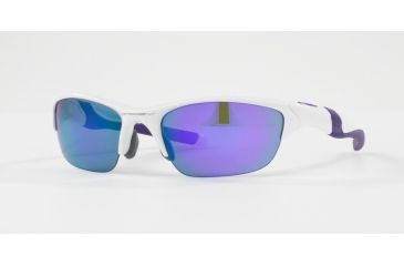 Image of Oakley HALF JACKET 2.0 ASIAN FIT OO9153 Sunglasses 915306-62 - Pearl Frame, Violet Iridium Lenses