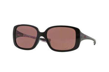 Image of Oakley LBD OO9193 Sunglasses 919312-54 - Breast Cancer Polished Black Frame, Oo Grey Polar Lenses