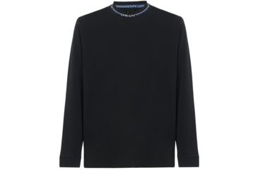 Image of Oakley SI Logo Neck Long Sleeve Tee - Men's, Blackout, Medium, 457430-02E-M