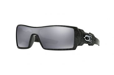 Image of Oakley OIL RIG OO9081 Progressive Prescription Sunglasses OO9081-24-058-28 - Lens Diameter 128 mm, Lens Diameter 28 mm, Frame Color Pol Blk &amp; Silver Ghost Txt