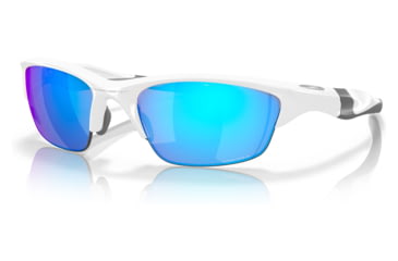 Image of Oakley OO9153 Half Jacket 2.0 A Sunglasses - Mens, White Frame, Prizm Sapphire Lens, Asian Fit, 62, OO9153-915330-62