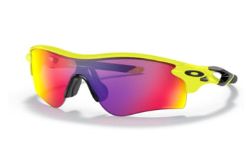 Image of Oakley OO9206 Radarlock Path A Sunglasses - Men's, Tennis Ball Yellow Frame, Prizm Road Lens, Asian Fit, 38, OO9206-920680-38