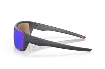 Image of Oakley OO9367 Drop Point Sunglasses, Matte Dark Grey Frame, Prizm Sapphire Polarized Lenses, 936706-60