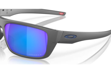 Image of Oakley OO9367 Drop Point Sunglasses, Matte Dark Grey Frame, Prizm Sapphire Polarized Lenses, 936706-60