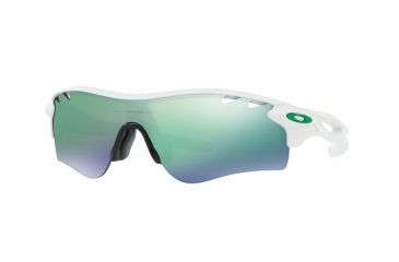 Image of Oakley Radarlock Path ASIAN OO9206 Sunglasses 920605-38 - Polished White Frame, Jade Iridium Lenses