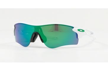 Image of Oakley Radarlock Path ASIAN OO9206 Sunglasses 920643-38 - Polished White Frame, Prizm Jade Lenses