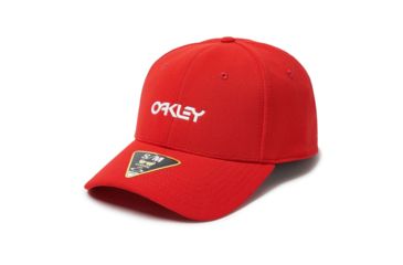 Image of Oakley SI 6 Panel Stretch Metallic Hat - Mens, High Risk Red, Large/Extra Large, 912209-43A-L/XL