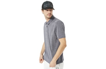 Image of Oakley SI Aero Ellipse Polo - Mens, Fathom Heather, Medium, 434047-6AE-M