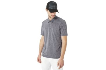 Image of Oakley SI Aero Ellipse Polo - Mens, Fathom Heather, Medium, 434047-6AE-M