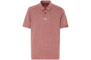 Image of Oakley SI Aero Ellipse Polo - Mens, Iron Red Light Heather, Medium, 434172-973-M