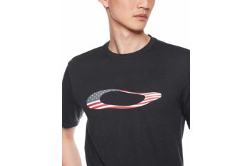 Image of Oakley SI Ellipse USA Short Sleeve Tee - Men's, Blackout, Medium, 457355-02E-M