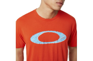 Image of Oakley SI Legacy Ellipse Tee - Men's, Fire Red, Medium, 457553-4FR-M