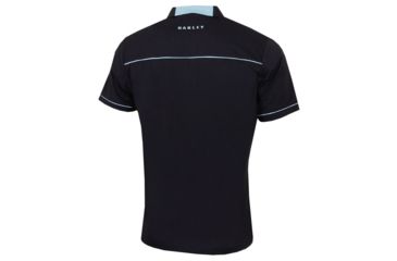 Image of Oakley SI Polo Contrast Colar Detail Short Sleeve - Mens, Blackout, Medium, 434277-02E-M