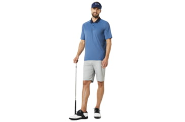 Image of Oakley SI Polo Shirt Short Sleeve Back Striped - Mens, Ensign Blue, Small, 434230-64W-S