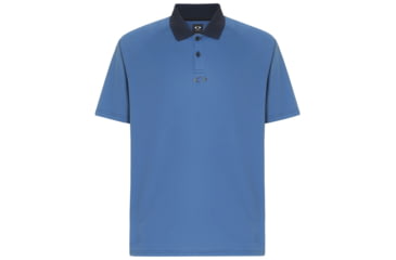 Image of Oakley SI Polo Shirt Short Sleeve Back Striped - Mens, Ensign Blue, Small, 434230-64W-S