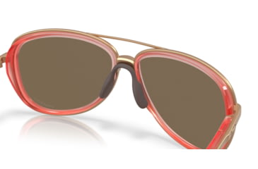 Image of Oakley Split Time Sunglasses, Matte Transparent Peach , PRIZM Rose Gold, PRIZM Rose Gold, OO4129-3058