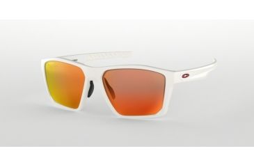 Image of Oakley TARGETLINE A OO9398 Sunglasses 939803-58 - Matte White Frame, Prizm Ruby Lenses