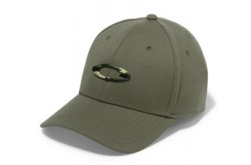 Image of Oakley Tincan Cap, Worn Olive/Graphic Camo, Small/Medium 911545-70L-SMMD