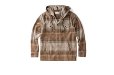 Image of Outerknown The Hooded Blanket Shirt - Men's, Beachwood Sonoran Stripe, Large, 1310244-BSG-XX-L
