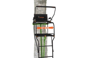 Image of Ol'Man 17ft Final Shot Extra Wide Jaw and Truss Ladder Stand, Gray, OT-300