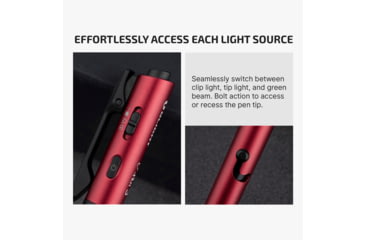 Image of Olight O Pen 3 EDC Pen with Tip and Clip Lights and Green Laser Pointer