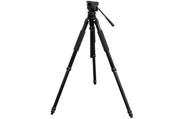 Image of Olivon 2-Way Fluid Head 44 lb Load Capacity TR197-16 Tripod, Black, Medium OLTR19716-US