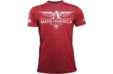 Image of Oscar Mike American Made Wings Tee - Men's T-Shirts, Red, XL, M-OM-HTRRED-01-0211-XL, EDEMO1