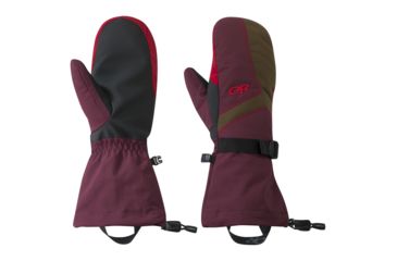 Image of Outdoor Research Adrenaline Mitts - Womens, Zin/Carob/Tomato, Medium, 2432411323007