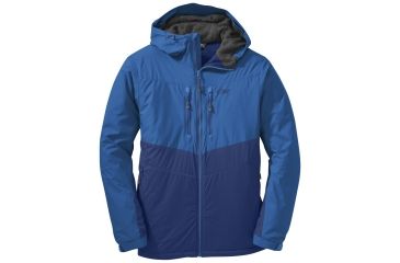Image of Outdoor Research Alpenice Hooded Jacket - Men's-Baltic/Glacier-Small