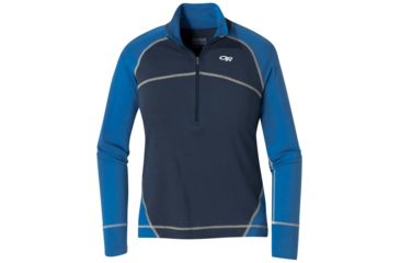 Image of Outdoor Research Alpine Onset Zip Top - Womens, Naval Blue/Lapis, XS, 2681571334005