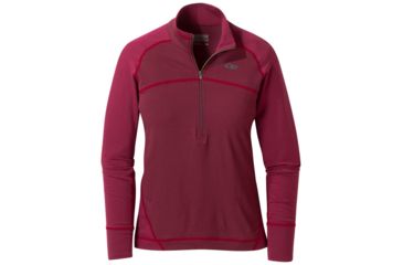 Image of Outdoor Research Alpine Onset Zip Top - Womens, Zin/Garnet, XL, 2681571375009