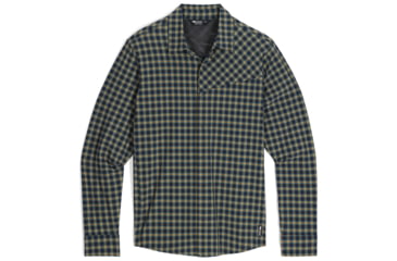 Image of Outdoor Research Astroman Long Sleeve Sun Shirt - Mens, Gold Nebula Plaid, 2XL, 2822792912010