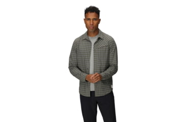 Image of Outdoor Research Astroman Long Sleeve Sun Shirt - Mens, Ranger Green Plaid, 2XL, 2822792823010